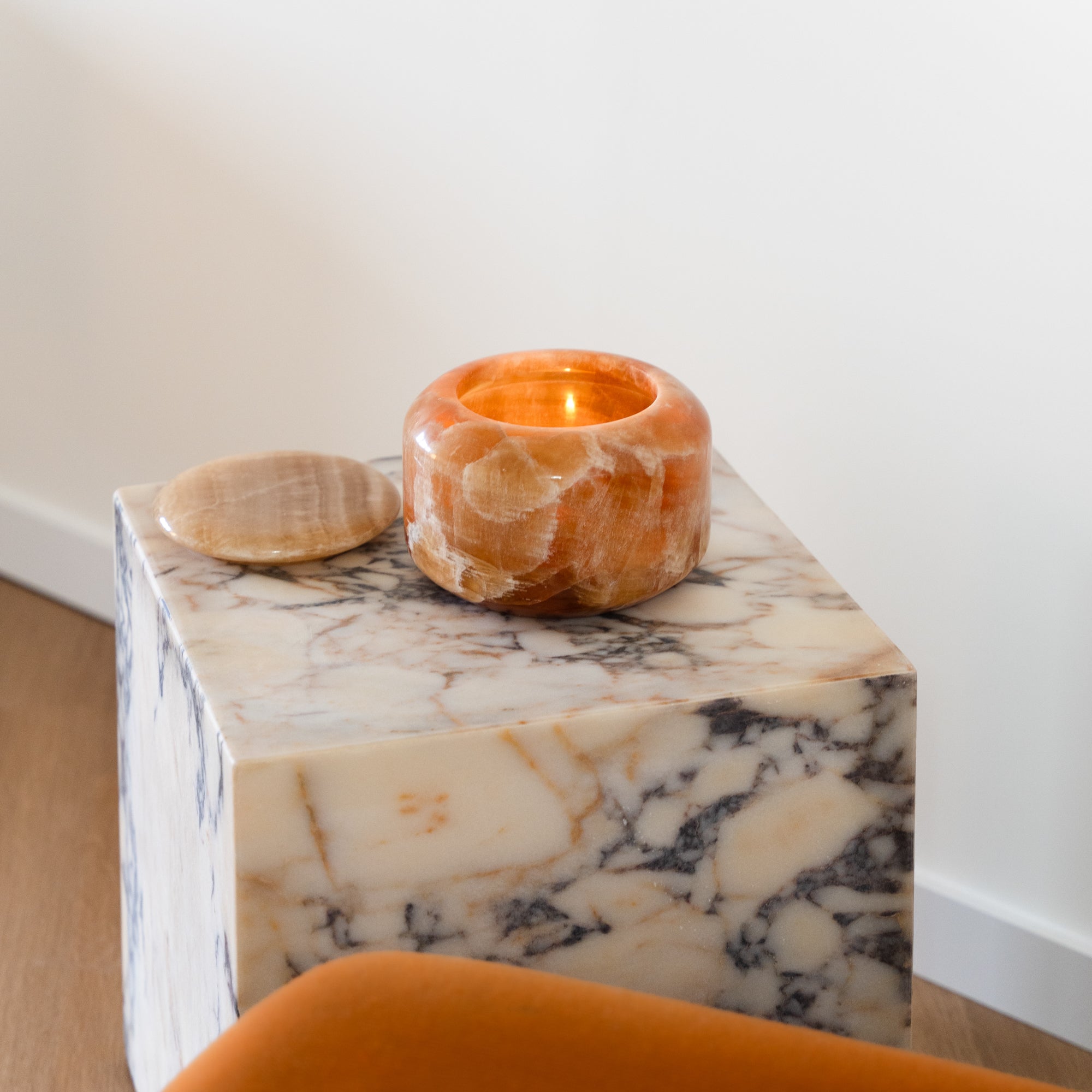 Brauner Onyx-Dekotopf „Honey 190“