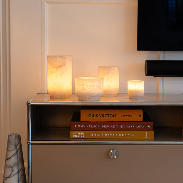 'The Bastards' Alabaster Tealight Holder Set