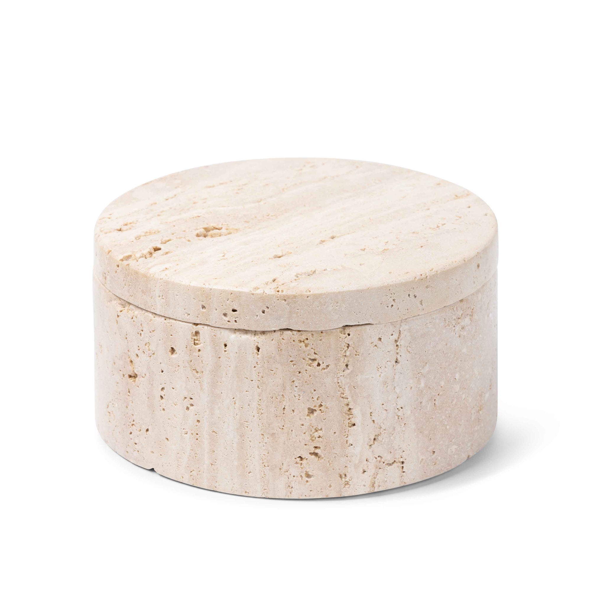 Beige Travertin „Halo“ Keepsake Object