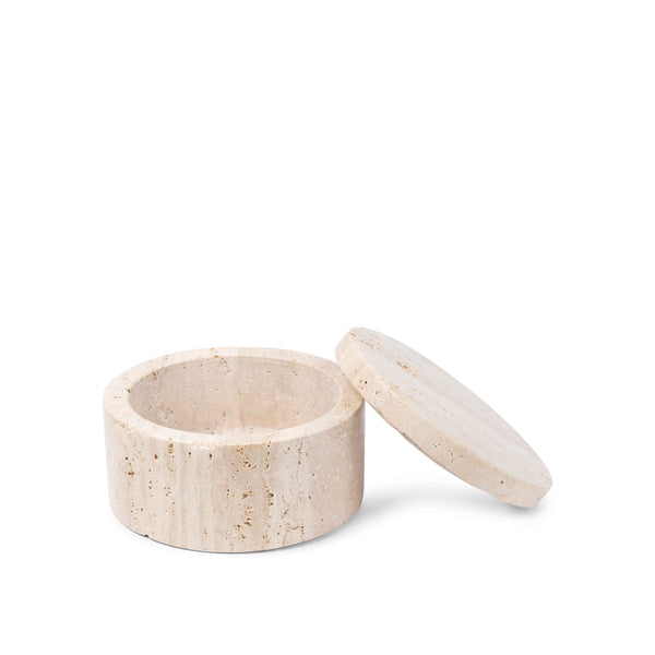 Beige Travertin „Halo“ Keepsake Object