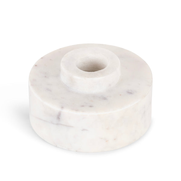 White Marble 'Switch' Candle Holder