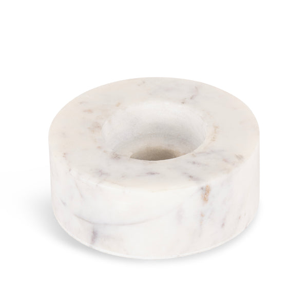 White Marble 'Switch' Candle Holder