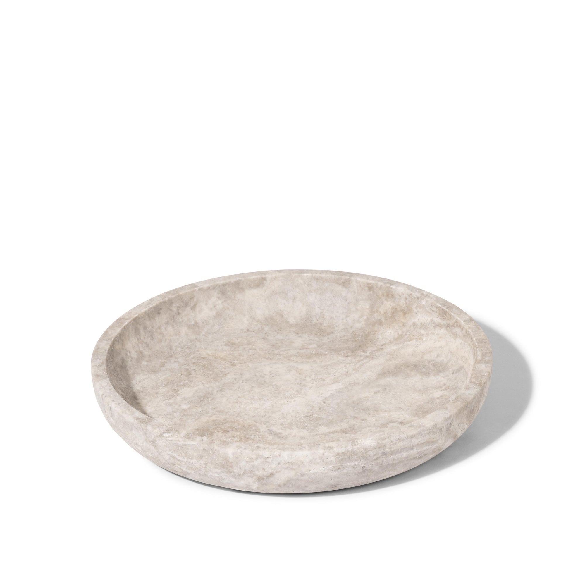 Silver Travertine Bowl 'Luna' L