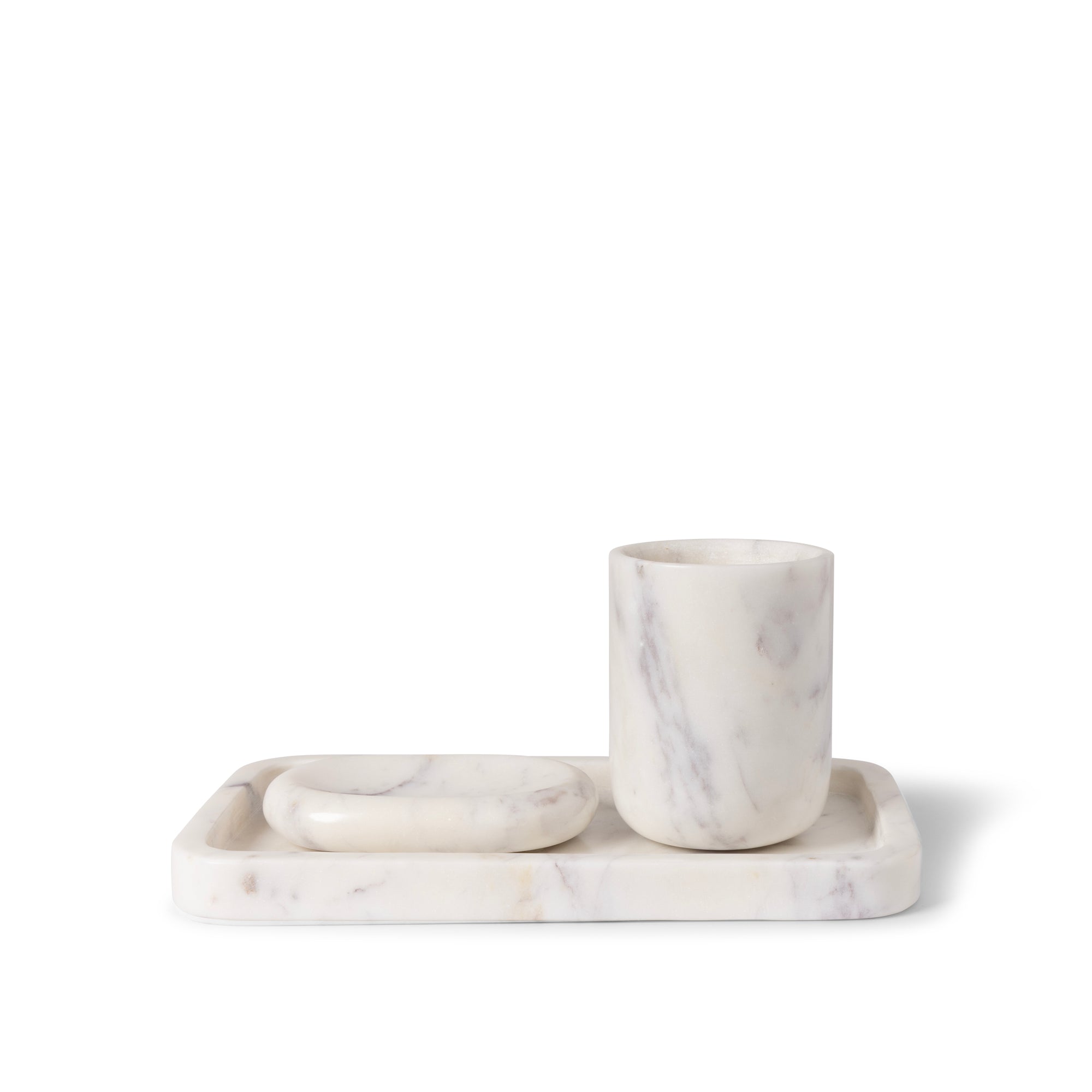 Weißes Marmor Badezimmer Set 01
