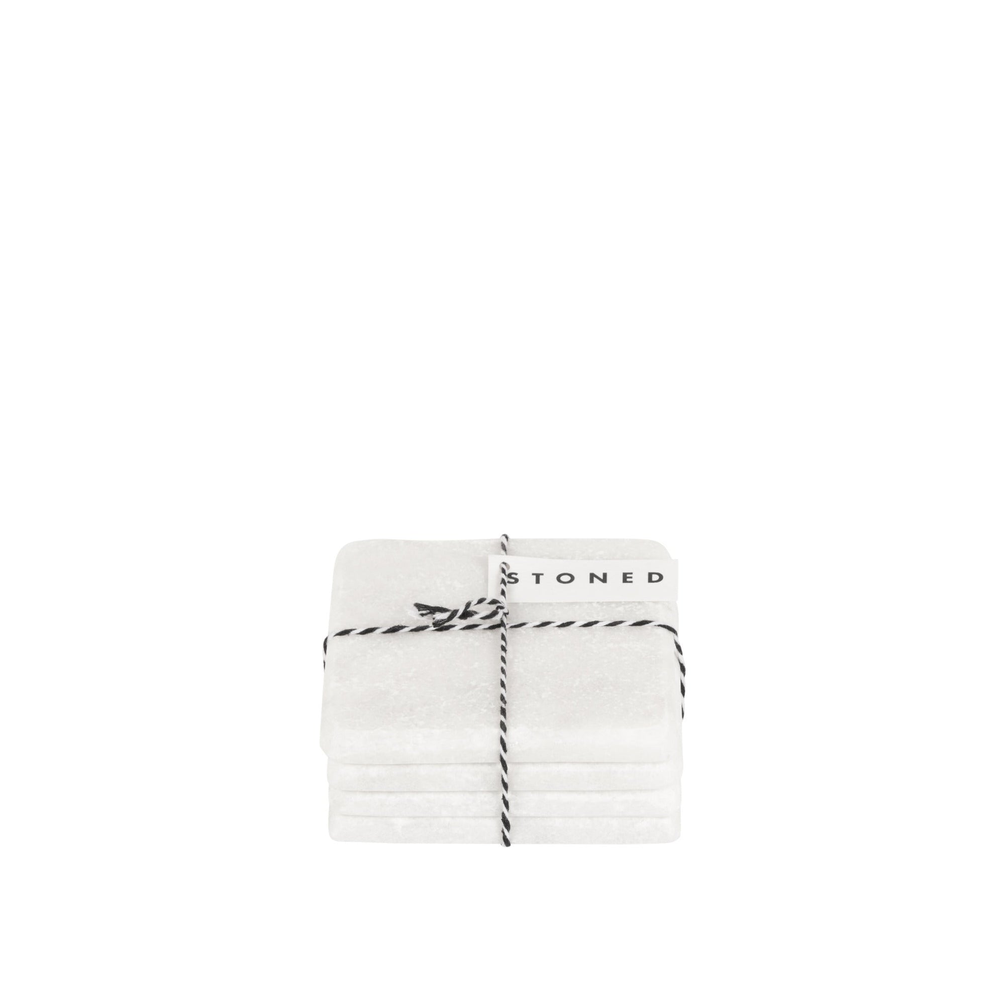 🎁 White Marble Square Coasters (100% off)