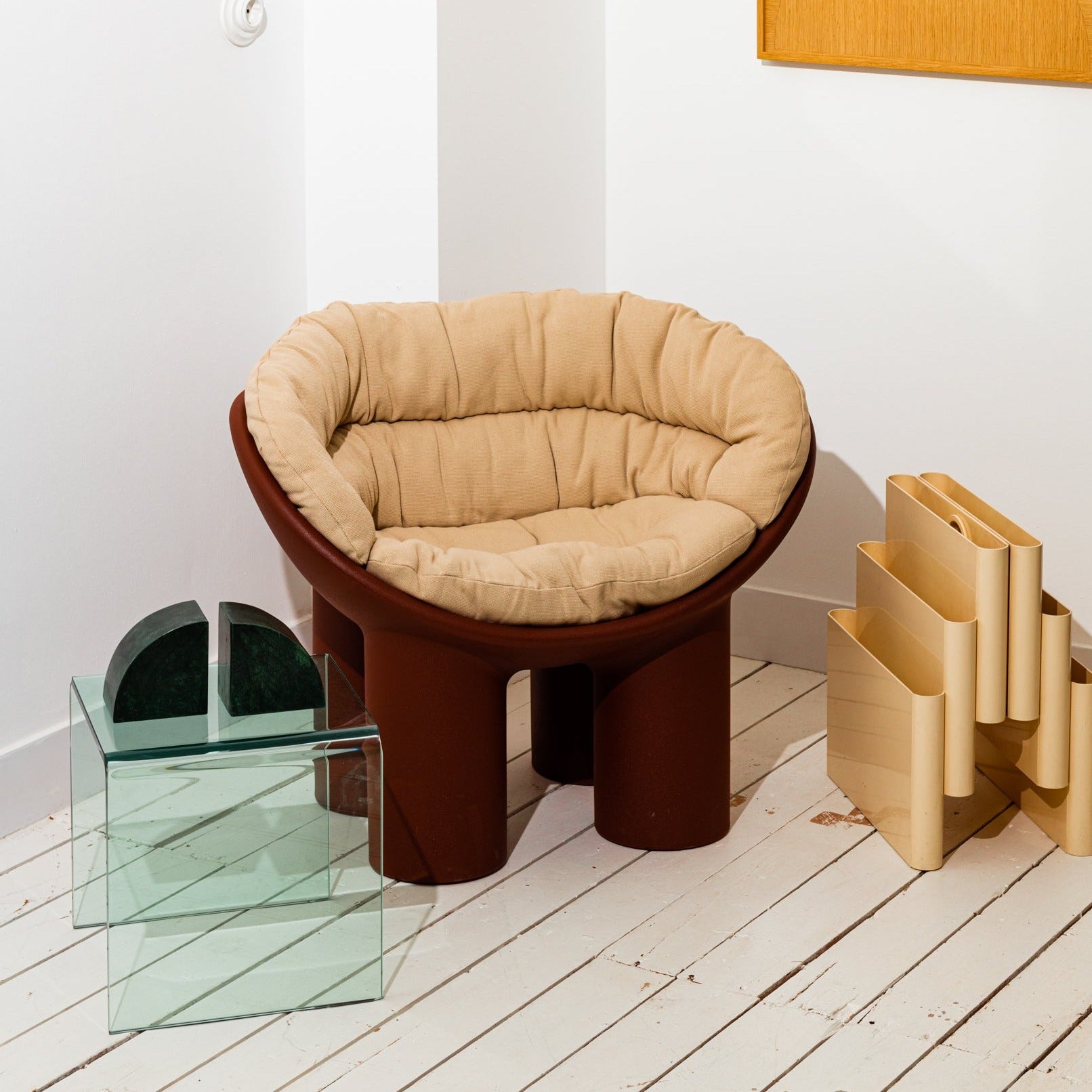 Stoned, not wasted: Buchstütze aus grünem Marmor