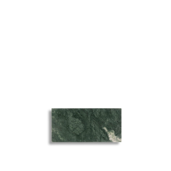 Rechteckige Platte aus grünem Marmor S - 15 x 30 cm