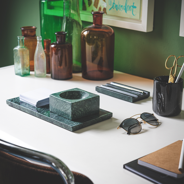 Stoned, not wasted: Grüne Marmorblockschale