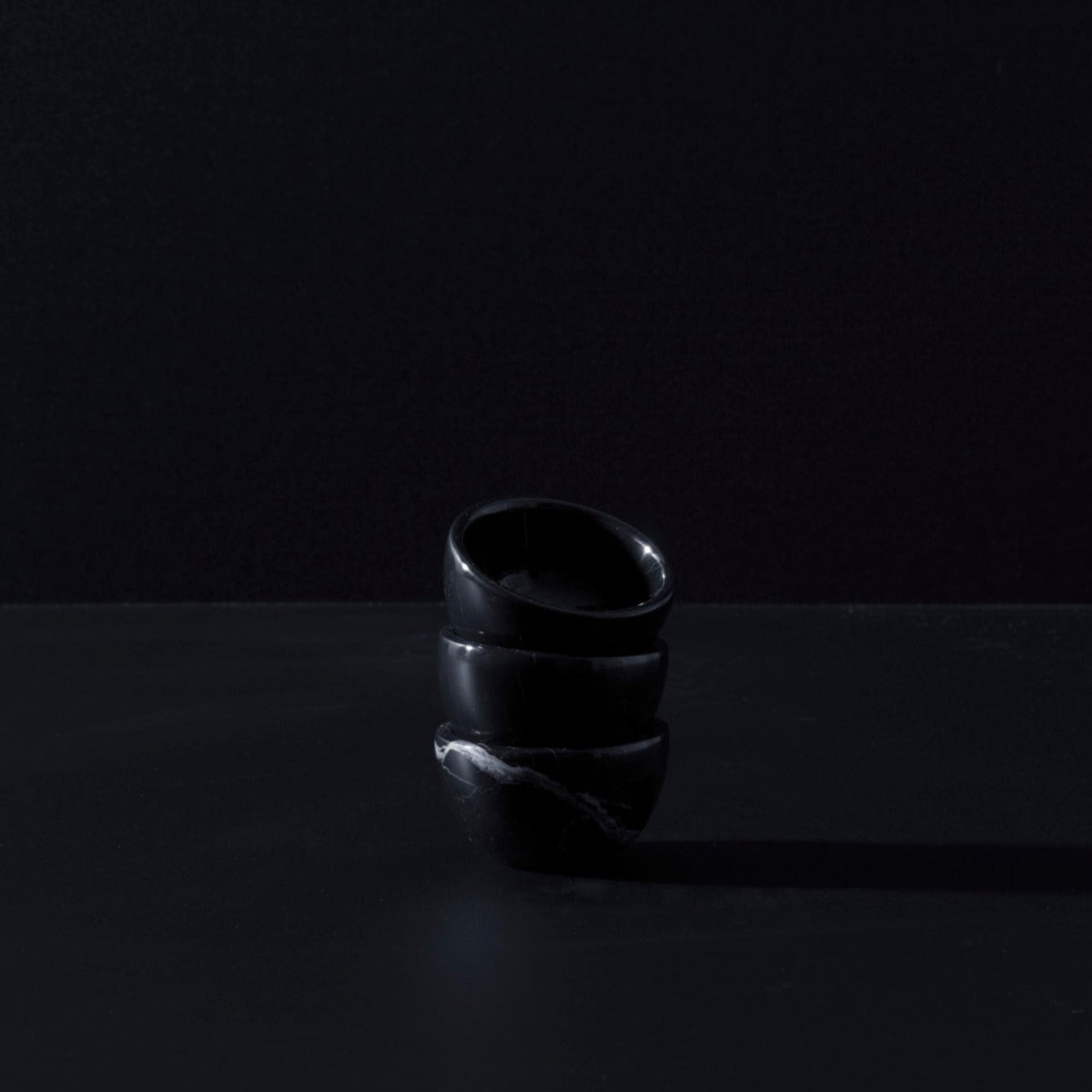 Schwarze Marmorschale XS