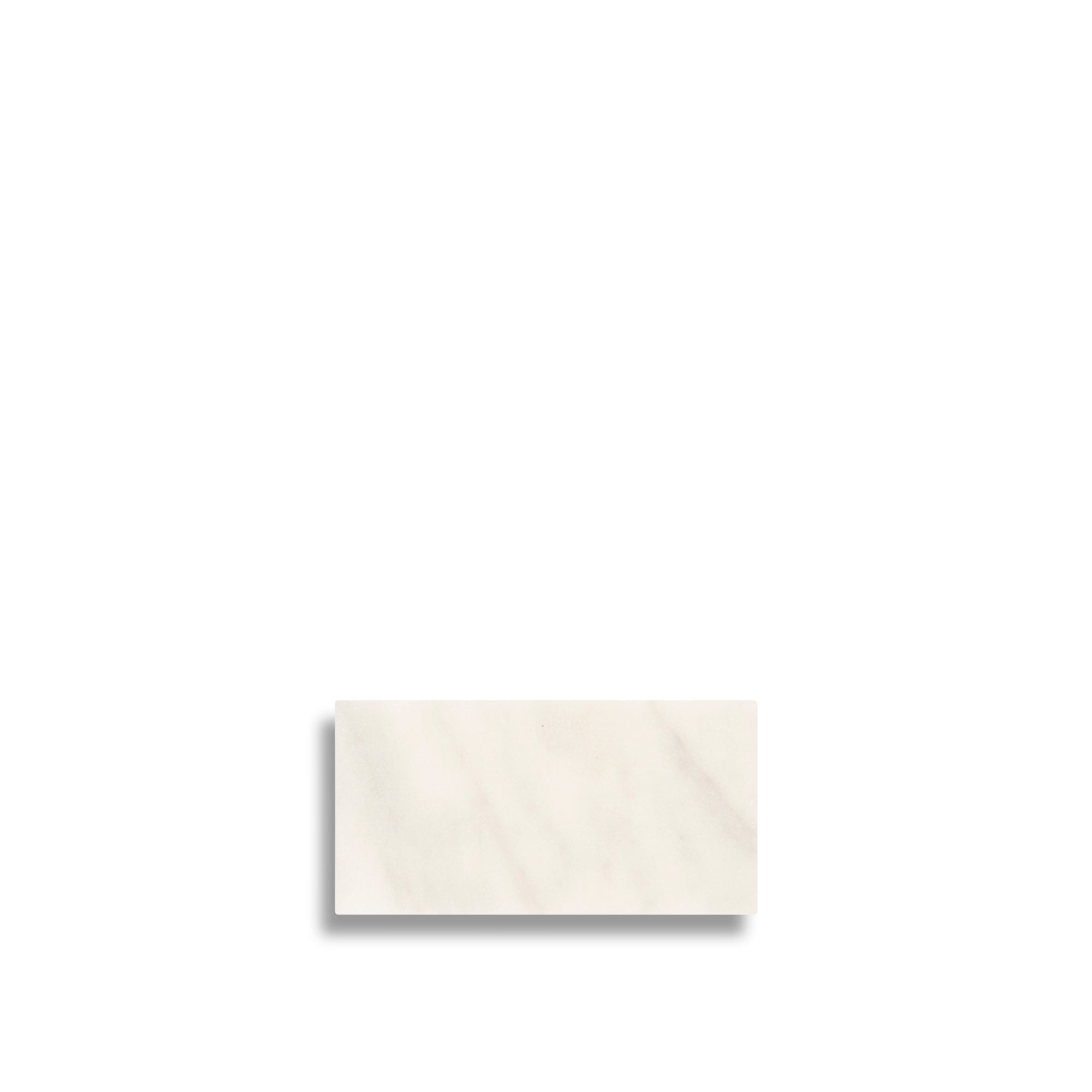 Klassisches rechteckiges Brett aus weißem Marmor S - 15 x 30 cm