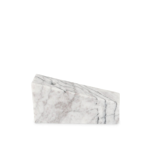 Stoned, not wasted: Weißer Marmor-Kerzenhalter „Stellar“